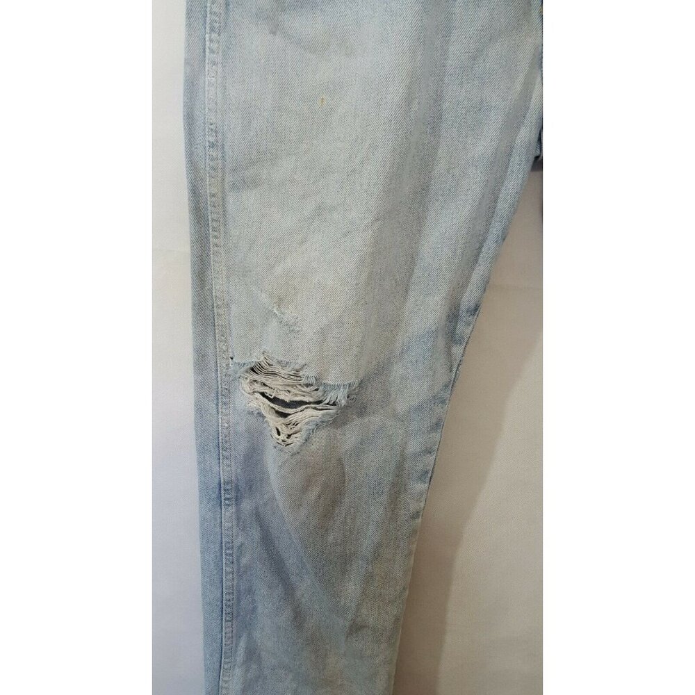 Thrashed Destroyed Faded Wrangler Jeans Size 36 x 38 Trashed Holes Stained - Picture 4 of 10